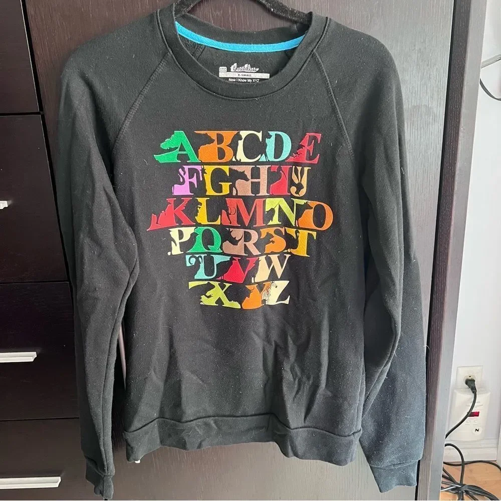 Threadless Alphabet Zoo Animals "Now I Know My XYZ" Sweatshirt - Picture 2 of 11